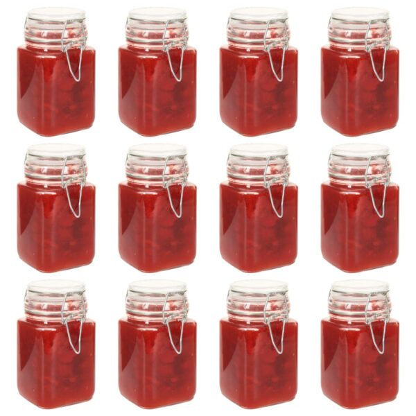 vidaXL Glass Jam Jars with Lock 12 pcs 260 ml